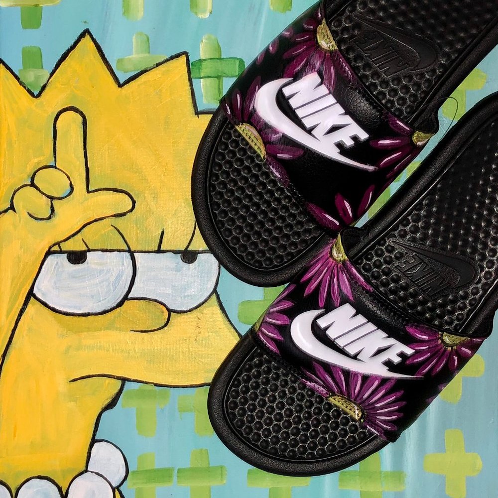 Custom Handpainted Nike Slides